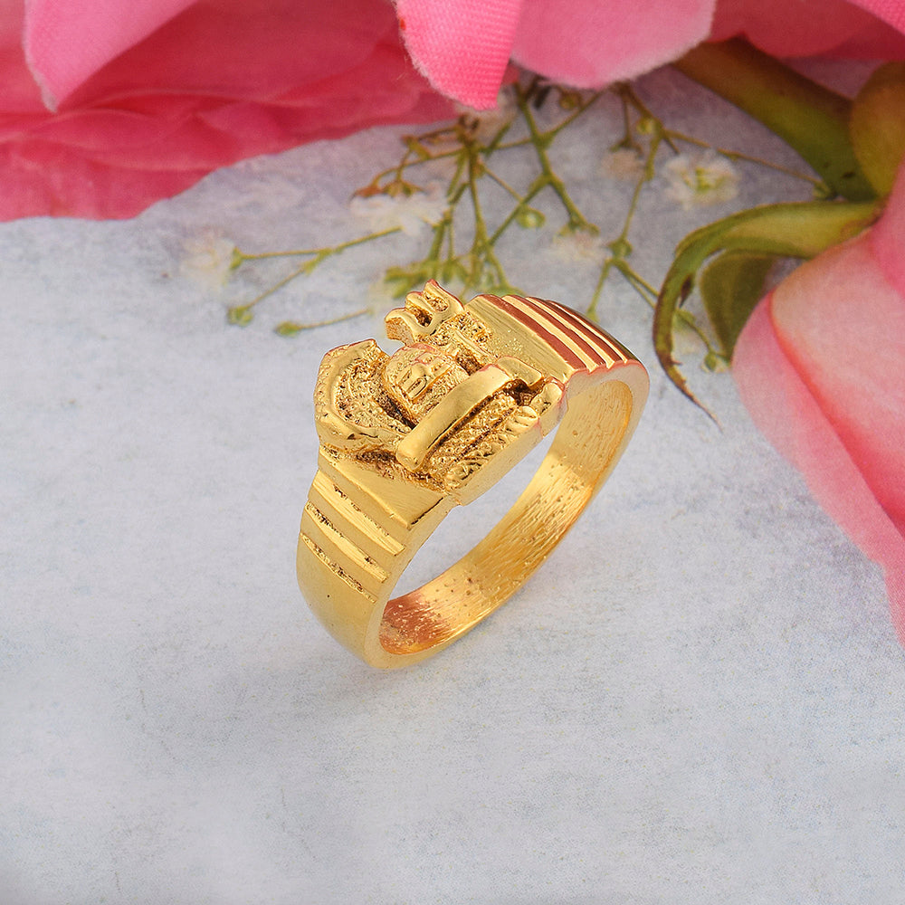 Buy morir Gold Plated Asht-Dhatu Shiva Lingam Design Spiritual Finger Ring  Hindu Temple jewellery For Man Women Online In India At Discounted Prices