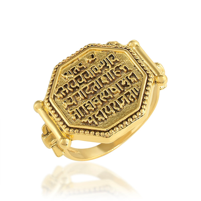 Alphabet P 22KT Gold Ring for Men