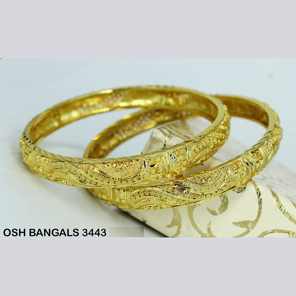 Mahavir Forming Gold Plated Bangle Set - OSH BANGALS 3443