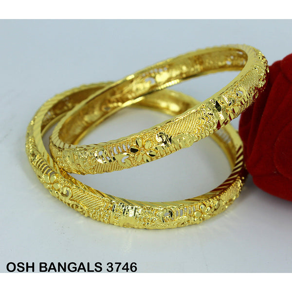 Mahavir Forming Gold Plated Bangle Set - OSH BANGALS 3746