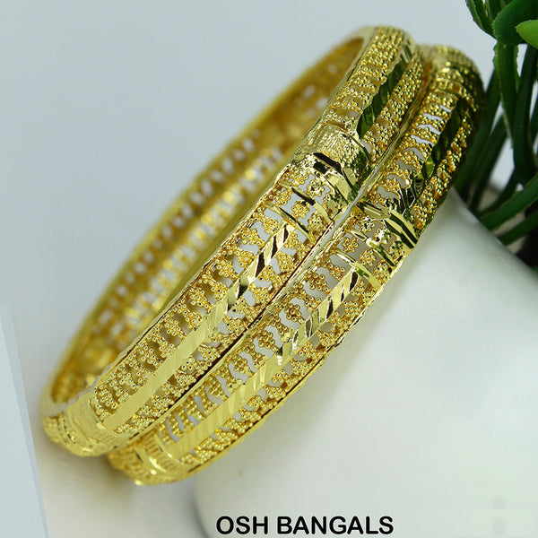 Mahavir Forming Gold Plated Bangle Set - OSH BANGALS 4143