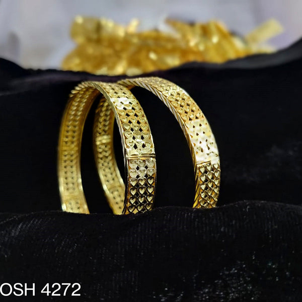 Mahavir Forming Gold Plated Bangle Set - OSH BANGALS 4272