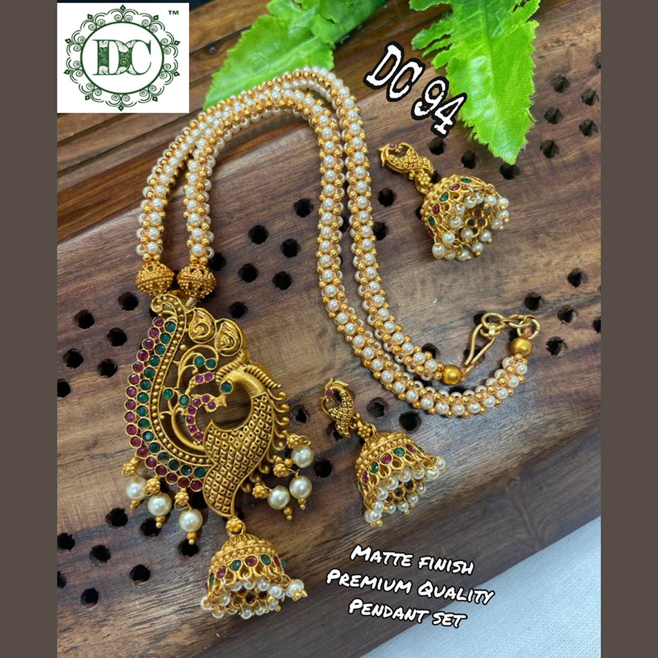 Diksha Collection Gold Plated Pota Stone Necklace Set – JewelEMarket