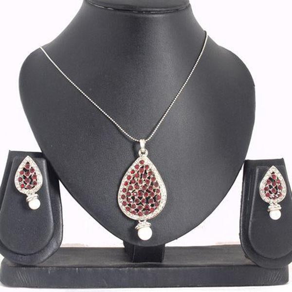 The99Jewel Silver Plated Austrian Stone Pendant Set - 1200410