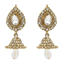 Kriaa Gold Plated Austrian Stone Jhumki Earrings - 1300823