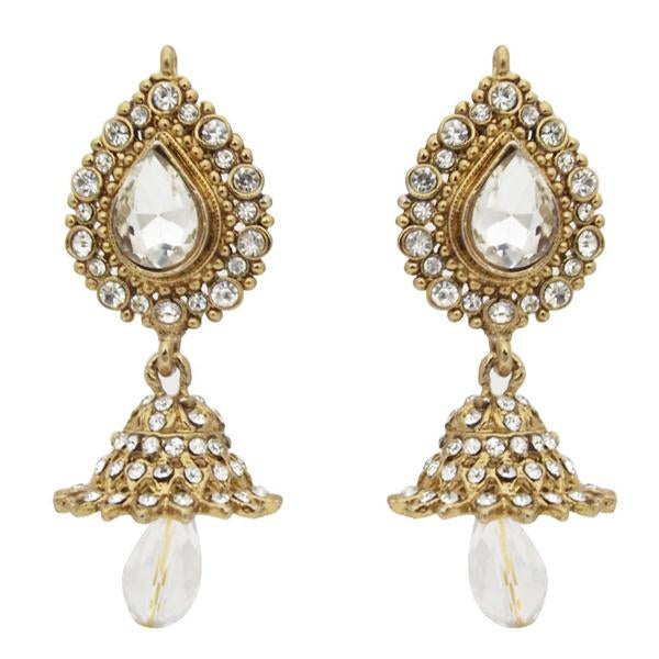 Kriaa Gold Plated Austrian Stone Jhumki Earrings - 1300823