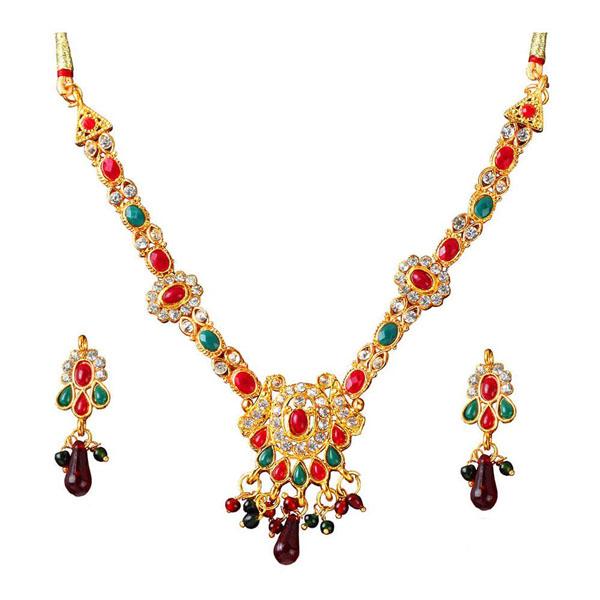 The99Jewel Austrian Stone Gold Plated Necklace Set - 1100825