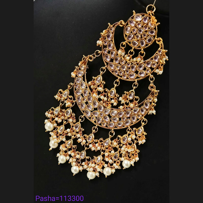 Padmawati Bangles Gold Plated Kundan & Pearl Pasa for Women
