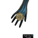 Padmawati Bangles Gold Plated Austrian & Crystal Stone Adjustable Finger Ring For Women