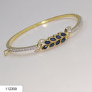 Padmawati Bangles Gold Plated Blue Stone Adjustable Bracelet - PBBAN13