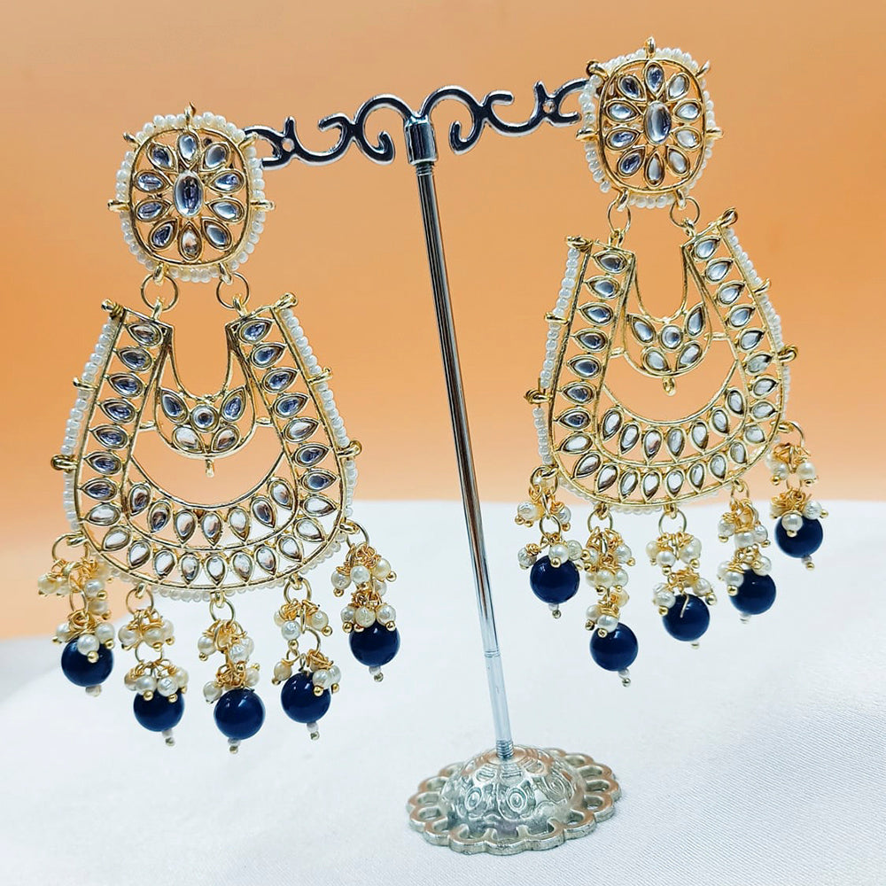 Padmawati Bangles Gold Plated Kundan And Pearl Dangler Earrings