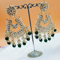 Padmawati Bangles Gold Plated Kundan And Pearl Dangler Earrings