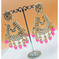 Padmawati Bangles Gold Plated Kundan And Pearl Dangler Earrings