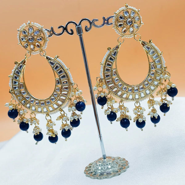Padmawati Bangles Gold Plated Kundan And Pearl Dangler Earrings