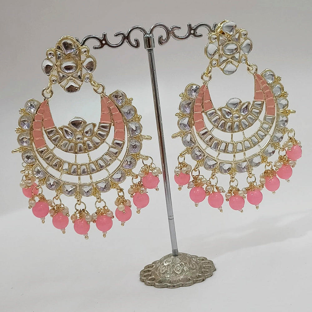 Padmawati Bangles Gold Plated Kundan And Pearl Dangler Earrings