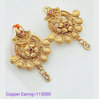 Padmawati Bangles Pota Stone Copper Dangler Earrings  - PBEAR89