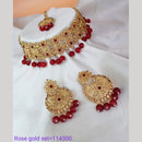 Padmawati Bangles Austrian Stone And Beads Gold Plated Choker Necklace Set