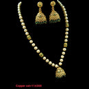 Padmawati Bangles Austrian Stone And Pearl Copper Long Necklace Set