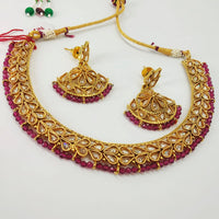 Padmawati Bangles Gold Plated Austrian Stone Choker Necklace Set