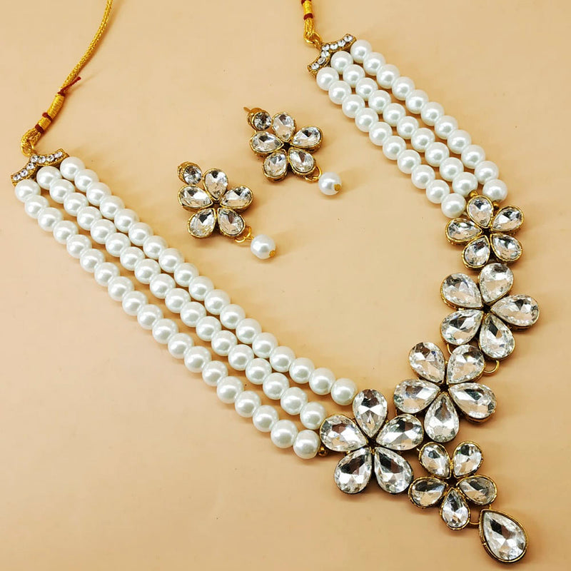 Padmawati Bangles Gold Plated Austrian Stone Choker Necklace Set