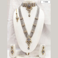 Padmawati Bangles Gold Plated Austrian Stone Long Necklace Set