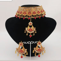 Padmawati Bangles Gold Plated Austrian Stone Choker Necklace Set