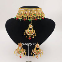 Padmawati Bangles Gold Plated Austrian Stone Choker Necklace Set