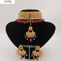 Padmawati Bangles Gold Plated Austrian Stone Choker Necklace Set