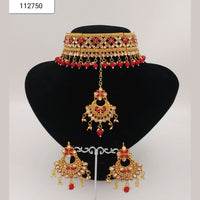 Padmawati Bangles Gold Plated Austrian Stone Choker Necklace Set