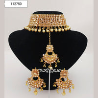 Padmawati Bangles Gold Plated Austrian Stone Choker Necklace Set