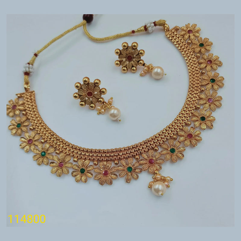 Padmawati Bangles Gold Plated Austrian Stone Choker Necklace Set