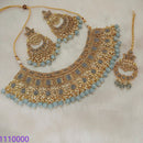 Padmawati Bangles Gold Plated Austrian Stone And Kundan Necklace Set