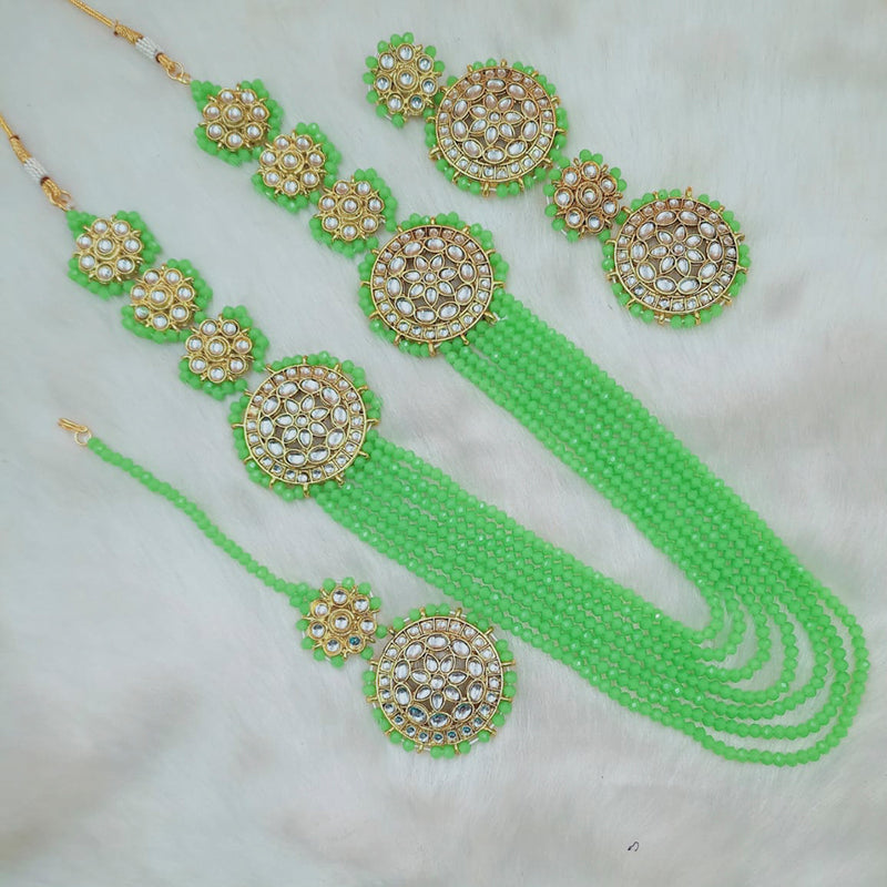 Padmawati Bangles Gold Plated Beads And Kundan Long Necklace Set