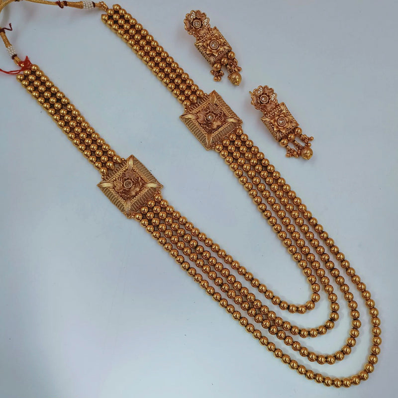 Padmawati Bangles Gold Plated Long Necklace Set