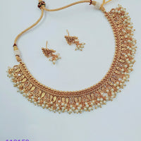 Padmawati Bangles Gold Plated Pearl Choker Necklace Set