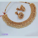 Padmawati Bangles Gold Plated Pearl Choker Necklace Set