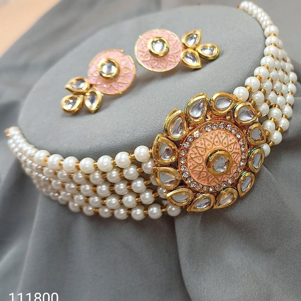 Padmawati Bangles Gold Plated Meenakari & Kundan Choker Necklace Set