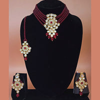 Padmawati Bangles Gold Plated Kundan And Beads Choker Necklace Set