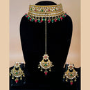 Padmawati Bangles Gold Plated Beads & Kundan Choker Necklace Set