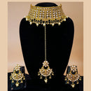 Padmawati Bangles Gold Plated Beads & Kundan Choker Necklace Set