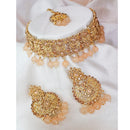 Padmawati Bangles Gold Plated Austrian Stone And Pearl Choker Necklace Set