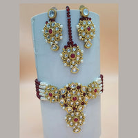 Padmawati Bangles Gold Plated Kundan And Pearl Choker Necklace Set