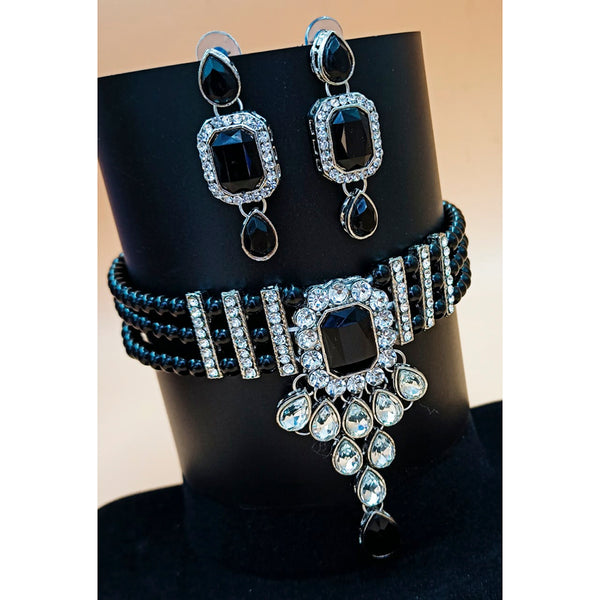 Padmawati Bangles Silver Plated Austrian Stone And Kundan Choker Necklace Set