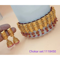 Padmawati Bangles Pearl Copper Choker Necklace Set