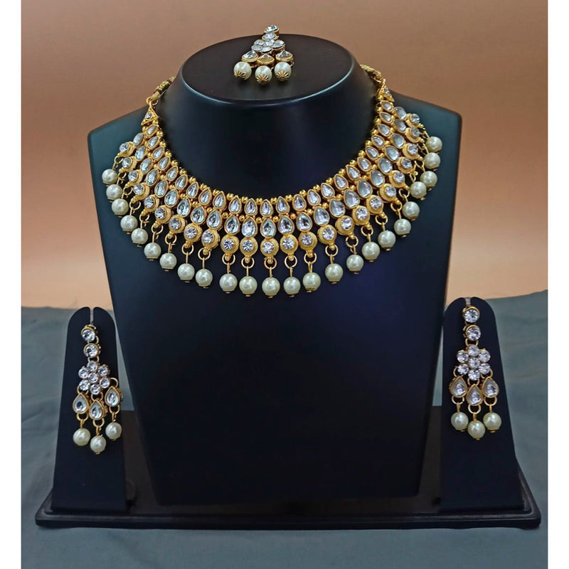 Padmawati Bangles Gold Plated Kundan  & Stone Choker Necklace Set