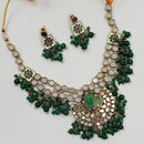 Padmawati Bangles Gold Plated Beads Mirror Necklace Set