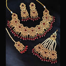 Padmawati Bangles Gold Plated Austrian Stone & Beads Necklace Set