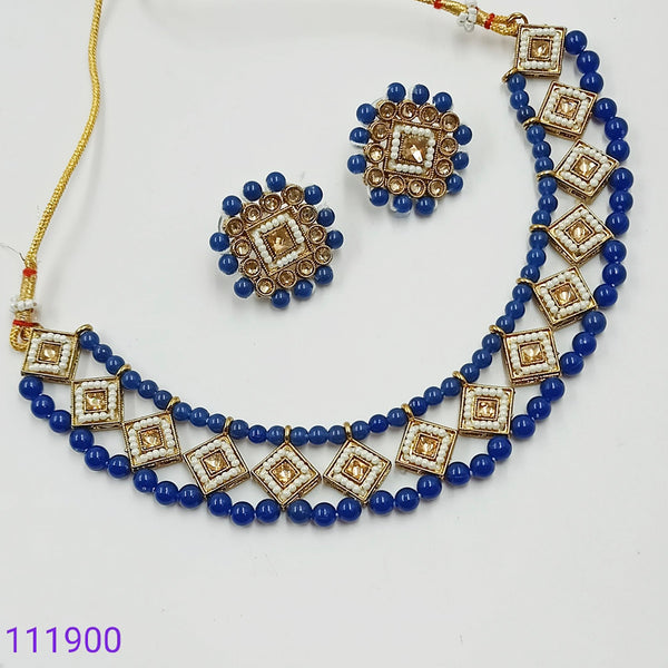 Padmawati Bangles Pearl & Kundan Gold Plated Necklace Set