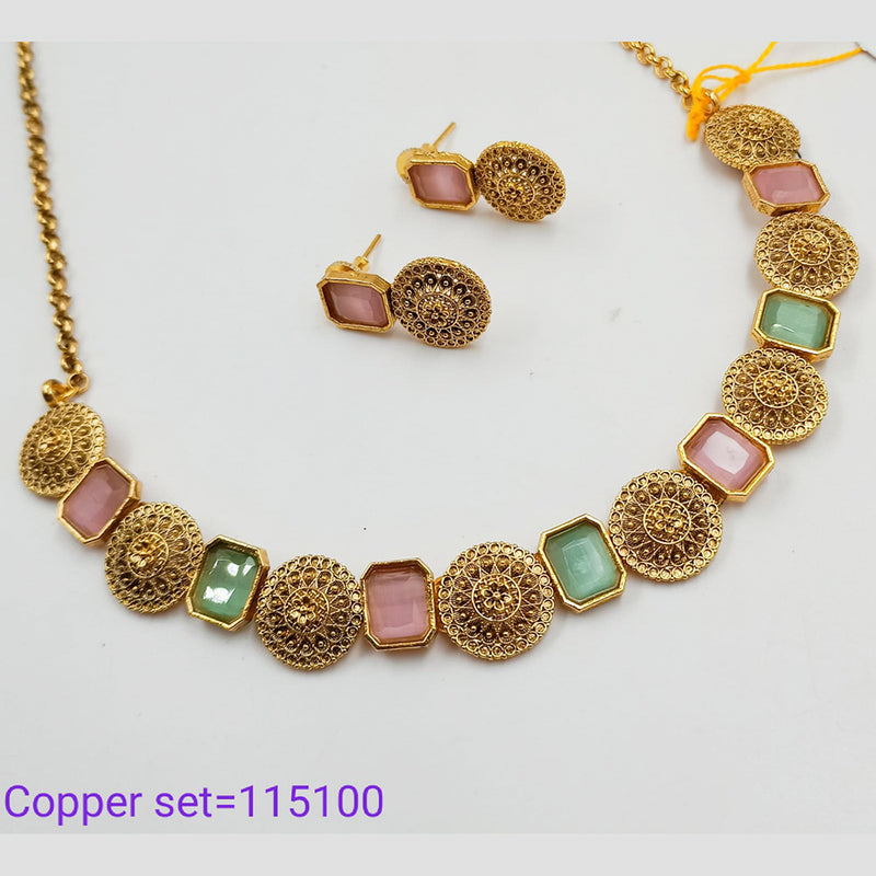 Padmawati Bangles Kundan Copper Necklace Set
