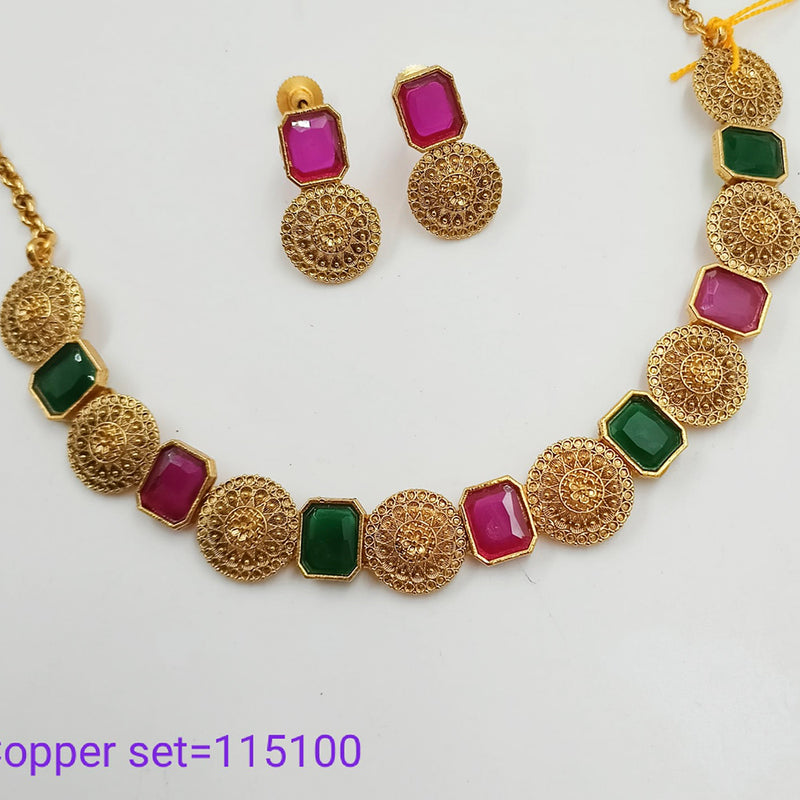 Padmawati Bangles Kundan Copper Necklace Set